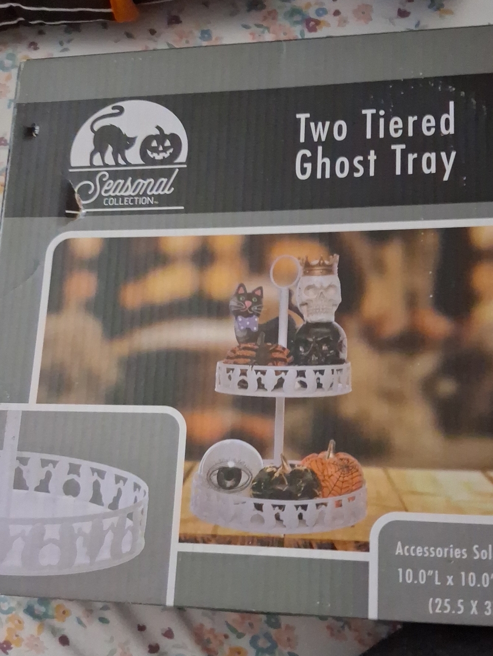 BNIB TWO TIERED GHOST TRAY